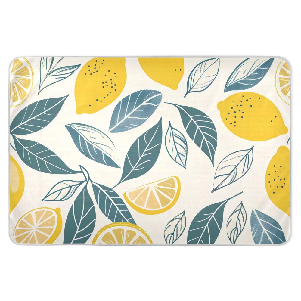 Lemon Section Diagram Design Extra Large Resuable Potty Training Pad Soft Absorbent Potty Training Mattress Pad Non-Slip Toddler Bedding Products for Toddler Kids, 52" L x 34" W