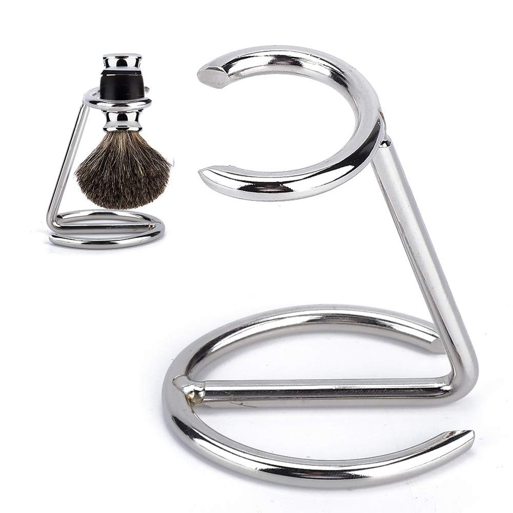 BSTCAR Shaving Brush Stand Shave Brush Holder Stainless Steel Metal Shaver Hanger Razors Storage Shave Brush Holder for Men