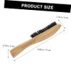 DECOMELODY 3pcs Boar Bristle Beard Brush for Men Long Handle Beard Cleaning Brush for Men Assorted style view 2