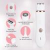 4-in-1 Facial Hair Removal for Women, Electric Painless Shaver, USB Rechargeable, Lip Chin Cheek Trimmer view 3