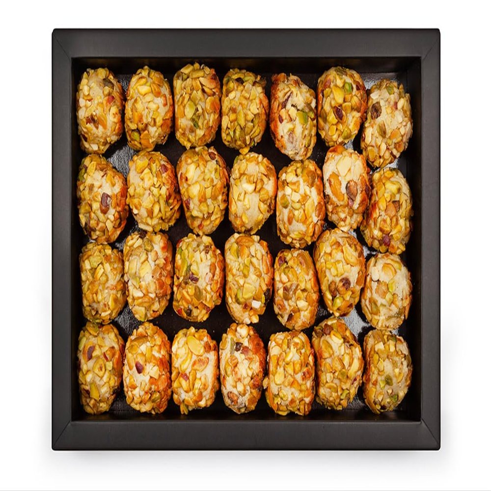 Baklava Box Maamoul Dates Pistachio (850g) - Authentic Middle Eastern Cookies | Soft, Nutty, and Flavorful | Perfect for Gifting, Celebrations, or Everyday Enjoyment | Traditional Delight!
