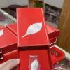 UPAQULTER 999 Sterling Silver Leaf Pet Tea, Boiled Tea Enough Anemone, Tea Ceremony Accessories, Red Gift Box view 3