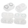 Healeved 4pcs Lens Case Lens Case Holder Storage Box Pad Ring for Daily Storage Random Style view 1