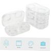Healeved 4pcs Lens Case Lens Case Holder Storage Box Pad Ring for Daily Storage Random Style view 4