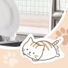 Krmoau Cat Shaped Sponge, Cat Sponges for Tableware, Cartoon Sponge, Kitchen Sponges, Scratch-Resistant Scrubber, Plate, Pan, Pot, Tableware, Scrubber Sponge for Dishwashing view 3