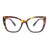 SKYWAY Women Reading Glasses, Fashion Oversized Blue Light Blocking Computer Readers for Women, Square Cat Eye Frame Ladies Glasses with Spring Hinge (Tortoise,3.5+) view 1