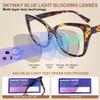 SKYWAY Women Reading Glasses, Fashion Oversized Blue Light Blocking Computer Readers for Women, Square Cat Eye Frame Ladies Glasses with Spring Hinge (Tortoise,3.5+) view 3