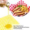 100PCS Deli Paper,Premium Food Basket Liners, Grease Resistant Wax Paper Sheets for Food,Deli Wrap Wax Paper Sheets for Wrapping Bread and Sandwiches (Yellow, 7'') view 2