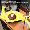 100PCS Deli Paper,Premium Food Basket Liners, Grease Resistant Wax Paper Sheets for Food,Deli Wrap Wax Paper Sheets for Wrapping Bread and Sandwiches (Yellow, 7'') view 3