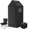 CFDZCP Portable Sauna Box For Home Spa Full Body, Personal Steam Sauna Tent Steam Room With 3L Steamer, 1000W, 110V, 9 Temperature Levels
