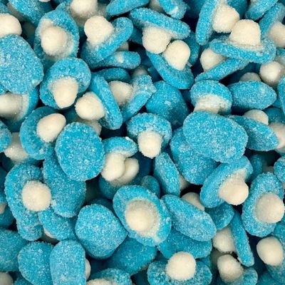 Fizzy Blue Mushrooms XL Victorian Sweet Shop Gift Jar by The Gourmet Sweet Company