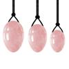 3Pcs/Set Natural Rose Quartz Yoni Egg Set Women Kegel Exercise Jade Egg Ball Kegel Egg with Box-Obsidian no Box view 2