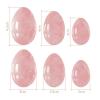 3Pc Rose Quartz Yoni Eggs Set Natural Jade Stone White Crystal Kegel Exerciser Balls Undrilled Women Massager-Obsidian view 4