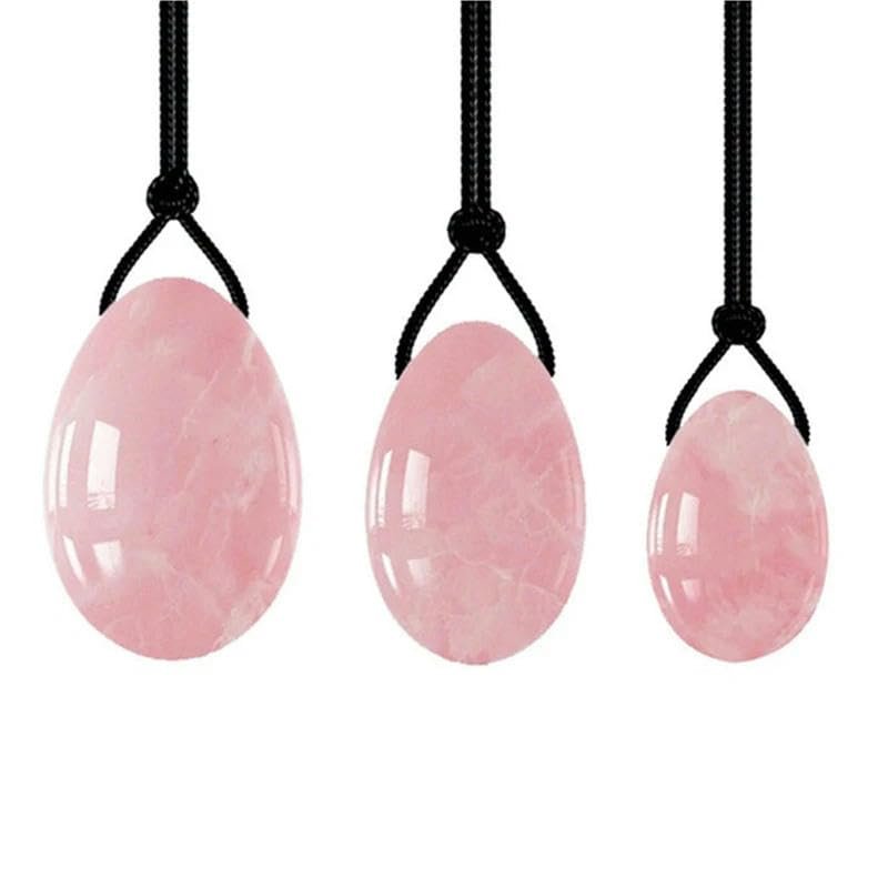 3pc Natural Jade Yoni Massager Women Yoni Eggs Jade Balls Kegel Exerciser-Rose Quartz