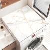 BAMFY Washing Machine Cover, Washer and Dryer Covers for The Top Creativity Marble Printing Front Load Protect Furniture Non-Slip Portable Top Cover for Laundry(50 * 50cm,L)