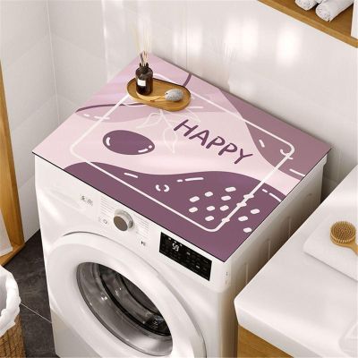 BAMFY Washer and Dryer Covers for The Top Portable Washing Machine Cover for Front Load Furniture Cover Printing Decorate Non-Slip Fridge Protector Mat(30 * 40cm,A)