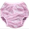 PVC Adult Pull on Plastic Pants,Reusable Nappies,Plastic Diaper Pants Cover,Wound Sealing Waterproof Pants,Rubber Incontinence Knickers, Anti-Side Leakage Safety Pants for Women C,XL view 1