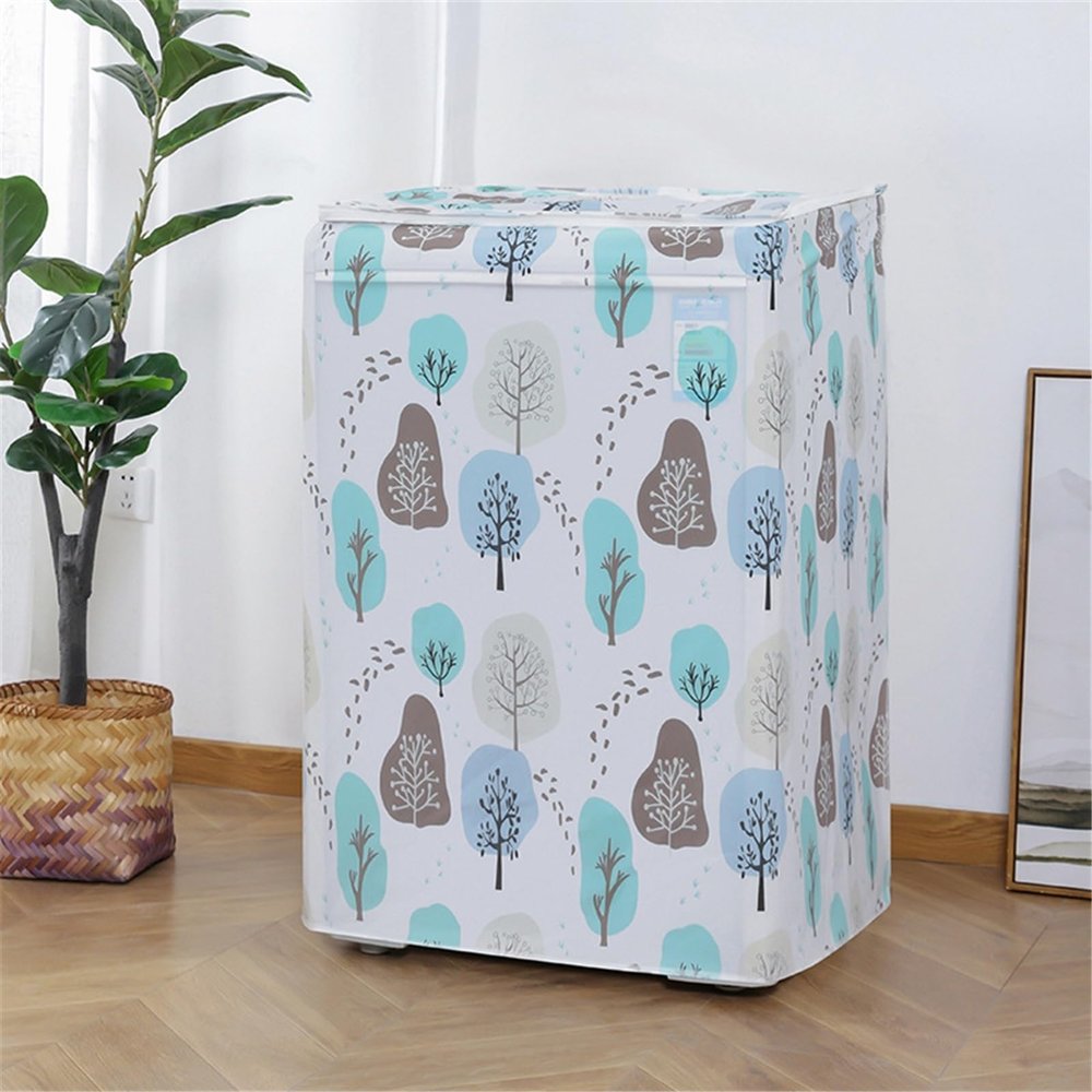 BAMFY Washing Machine Cover for Top Load Universal Decorate Portable Waterproof Top Cover Washer and Dryer Covers for The Top Laundry(60 * 63 * 87,ROLLER_A)