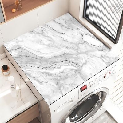 BAMFY Washing Machine Cover, Washer and Dryer Covers for The Top Creativity Marble Printing Front Load Protect Furniture Non-Slip Portable Top Cover for Laundry(40 * 50cm,E)
