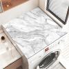 BAMFY Washing Machine Cover, Washer and Dryer Covers for The Top Creativity Marble Printing Front Load Protect Furniture Non-Slip Portable Top Cover for Laundry(40 * 50cm,E) view 1