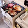 BAMFY Washer and Dryer Covers for The Top, Washing Machine Cover Furniture Washer Dryer Covers Printing Decorate Waterproof Non-Slip Protector Mat Front Load Top Cover(40cm*50cm,A)