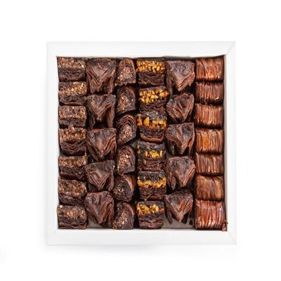 Baklava Box Mixed Chocolate Baklava (250g) - Delicious Layers of Flaky Pastry with Nutty Chocolate Filling | Perfect for Gifting and Celebrations | Indulge in Sweetness!