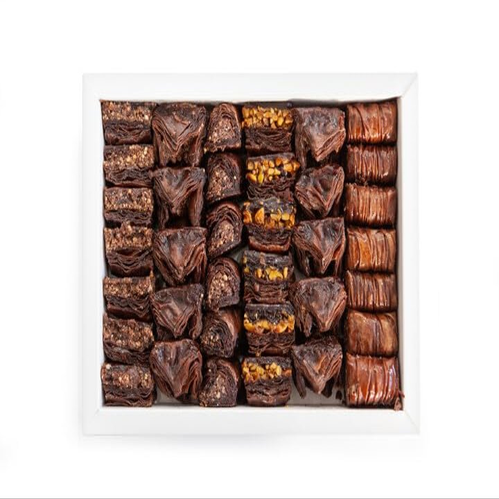 Baklava Box Mixed Chocolate Baklava (250g) - Delicious Layers of Flaky Pastry with Nutty Chocolate Filling | Perfect for Gifting and Celebrations | Indulge in Sweetness!