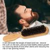 Beard Comb - Travel Mustache Comb, Men Beard Straightener Brush | Men Beard Brush with Bambo Handle, Soft Boar Bristle Beard Brush, Beard Smoothing Brush, Hair Brush for Detangling, Smoothing view 3
