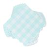 100 Pcs Blue Plaid Napkins Scalloped Cocktail Napkins Folded 5 x 5 Inches Dessert Disposable Napkins for Dinner Wedding Birthday Party view 1