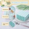 100 Pcs Blue Plaid Napkins Scalloped Cocktail Napkins Folded 5 x 5 Inches Dessert Disposable Napkins for Dinner Wedding Birthday Party view 3
