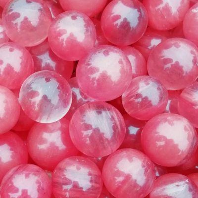 10Pcs Natural Red Smelting Stone Ball Raw Quartz Crystal Sphere W/Stand