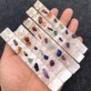 10Pcs Copper Wire Wrap White Gypsum Selenite Crystal Polished Stone Wand view 3