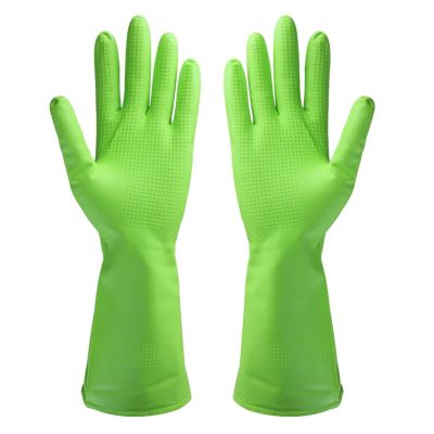 UALXPAO Cleaning Gloves Kitchen Tool Waterproof Dishwashing Cleaning Dish Washing for Household Scrubbe Repeatable Nitrile Rubber Gloves(S)