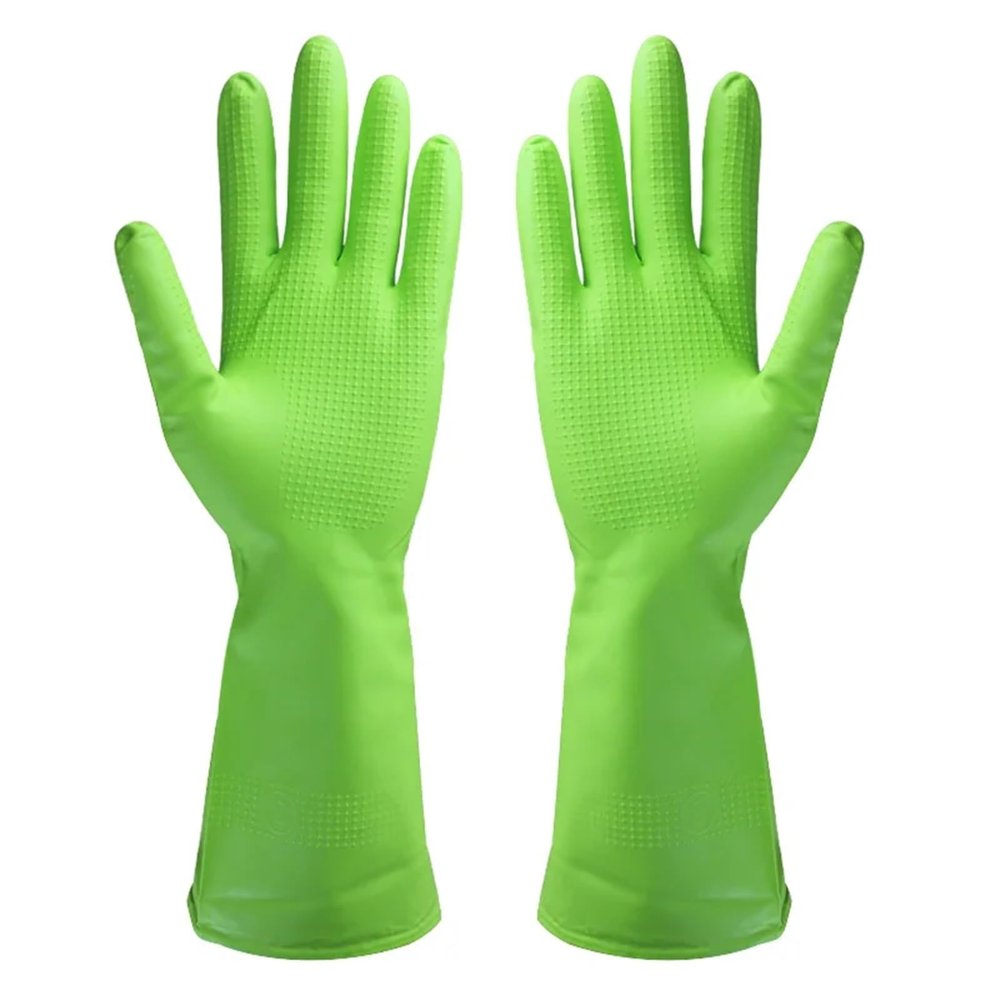 UALXPAO Cleaning Gloves Kitchen Tool Waterproof Dishwashing Cleaning Dish Washing for Household Scrubbe Repeatable Nitrile Rubber Gloves(S)