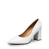 ZBDZSW 1 Pair Women'S Classic Pointed Toe Block Heel Pumps Solid Color All-Season Slip-On Dress Shoes High Heel Chunky Block view 1