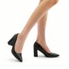 ZBDZSW 1 Pair Women'S Classic Pointed Toe Block Heel Pumps Solid Color All-Season Slip-On Dress Shoes High Heel Chunky Block view 3