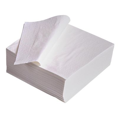 100PK White Paper Serviettes Soft Napkins 24x24cm 2PLY Kitchen Tissue Paper Disposable Tableware Parties Events Hotel Catering