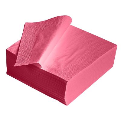 100PK Pink Paper Serviettes Soft Napkins 33x33cm 2PLY Kitchen Tissue Paper Disposable Tableware Parties Events Hotel Catering