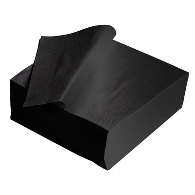 1000PK Black Paper Serviettes Soft Napkins 33x33cm 2PLY Kitchen Tissue Paper Disposable Tableware Parties Events Hotel Catering