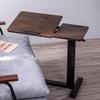 Over Bed Tables, Rolling Bed Desk with USB, Mobile Side Table with Tiltable Drawing Board, Adjustable Height C Shaped End Table, Hospital Bedside Table, for Sofa, Living Room, Bedroom,Rubber view 1