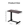 Over Bed Tables, Rolling Bed Desk with USB, Mobile Side Table with Tiltable Drawing Board, Adjustable Height C Shaped End Table, Hospital Bedside Table, for Sofa, Living Room, Bedroom,Rubber view 2
