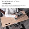 Over Bed Tables, Rolling Bed Desk with USB, Mobile Side Table with Tiltable Drawing Board, Adjustable Height C Shaped End Table, Hospital Bedside Table, for Sofa, Living Room, Bedroom,Rubber view 3
