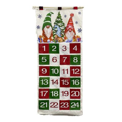 Morain Fabric Calendar with Pockets for Small Gifts Home Wall Hanging