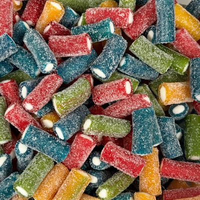 Fizzy Assorted Pencil Bites Retail Sweet Shop Jar (Small) by The Gourmet Sweet Company