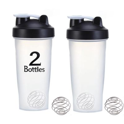 otylzto 2 Pack 28 oz Shaker Bottles for Protein Mixes, Protein Shaker Bottle with Stainless Steel Whisk Ball, Shaker Cup, Protein Bottle, Protein Shake Bottles