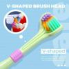 2 Pcs Random Color Three-Sided Soft Hair Toothbrush, Effective Wrap-Around Design, Deeply and Thoroughly to Clean Teeth and Gums, Suitable for Adults and Children Toothbrushes and Accessories view 3