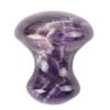 2 Pcs Natural Rose Quartz Jade Mushroom,Back Foot Acupuncture Massage Scraping Hydrotherapy Treatment,Hot Massage Stones Set Warm Rocks Kit, Face Neck Body Liftin, Facial SPA,2pc Violet Amethyst view 1