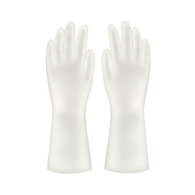 NOENNULL Dishwashing Gloves, Household Gloves, PVC Thickened Multifunctional Kitchen Dishwashing Gloves (L)