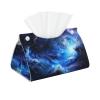Blue galaxy Printed Long Tissue Box Cover Leather Modern Tissue Case Tissue Box Holder for Home Office Decor Bathroom Car view 1