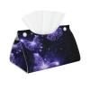 Background with Night Butterflies Printed Long Tissue Box Cover Leather Modern Tissue Case Tissue Box Holder for Home Office Decor Bathroom Car